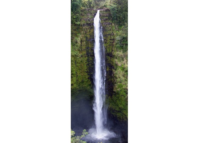 Наклейка на дверь Водопад на острова Гаваи